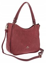 Torebka Damska Worek shopper włoska marka CHARRO pojemna CH3314 Bordowa