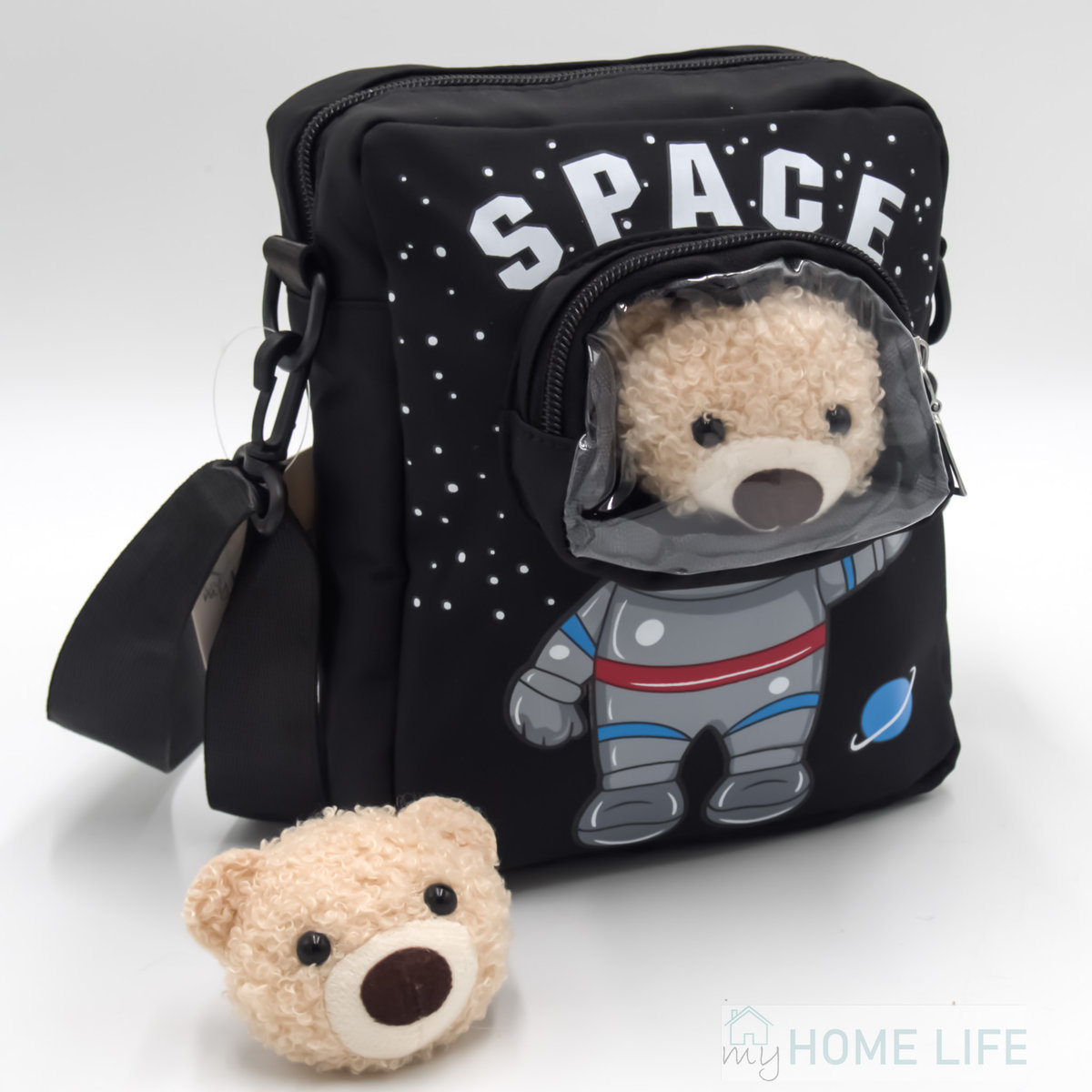 Фото - Жіноча сумка Mis Torebka Dziecięca Młodzieżowa Miś Astronauta Space Czarna 