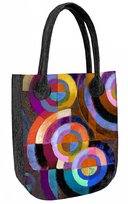 Torebka filcowa City Antracyt, nadruk Koła – shopperka damska, ekologiczny filc, zamek, mieści A4, udźwig do 10 kg, polska produkcja, ARCO Design