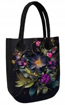 Torebka filcowa City Antracyt, nadruk Maura – shopperka damska, ekologiczny filc, zamek, mieści A4, udźwig do 10 kg, polska produkcja, ARCO Design