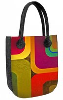 Torebka filcowa City Antracyt, nadruk Modern – shopperka damska, ekologiczny filc, zamek, mieści A4, udźwig do 10 kg, polska produkcja, ARCO Design