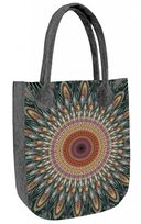 Torebka filcowa City Szara, nadruk Kalejdoskop – shopperka damska, ekologiczny filc, zamek, mieści A4, udźwig do 10 kg, polska produkcja, ARCO Design