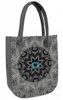 Torebka filcowa City Szara, nadruk Look – shopperka damska, ekologiczny filc, zamek, mieści A4, udźwig do 10 kg, polska produkcja, ARCO Design
