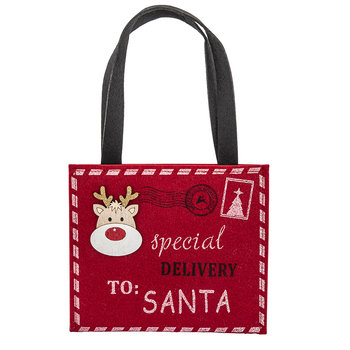 Torebka Filcowa List Do Św. Mikołaja 19,5x22x0.5 cm Dek. A - Altom Design