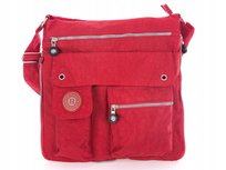 Torebka Listonoszka Pojemna Bag Street Czerwona Bag Street
