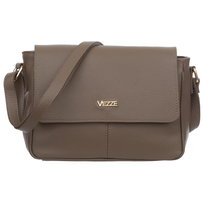 Torebka Na Ramię Skórzana Vezze Bafta Taupe