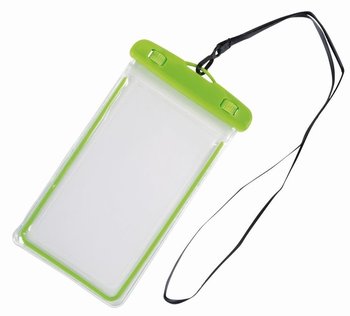 Torebka na telefon DIVER, zielone jabłko, transparentny - UPOMINKARNIA