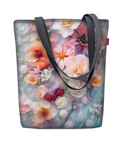 Torebka płócienna Sunny, nadruk Emma – shopperka damska, wodoodporna, zamek, mieści A4, udźwig do 10 kg, polska produkcja, ARCO Design 