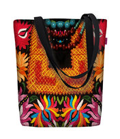 Torebka płócienna Sunny, nadruk Monterrey – shopperka damska, wodoodporna, zamek, mieści A4, udźwig do 10 kg, polska produkcja, ARCO Design 