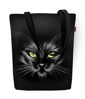 Torebka płócienna Sunny, nadruk Nero – shopperka damska, wodoodporna, zamek, mieści A4, udźwig do 10 kg, polska produkcja, ARCO Design 