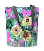 Torebka płócienna Sunny, nadruk Opium – shopperka damska, wodoodporna, zamek, mieści A4, udźwig do 10 kg, polska produkcja, ARCO Design 