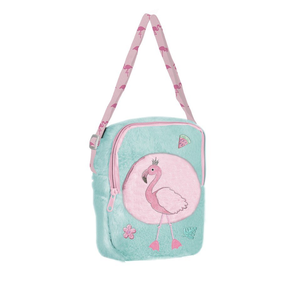 Torebka pluszowa na ramię Flamingo