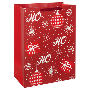 Torebka Prezentowa, Joyful Xmas, Czerwona, Rozmiar L - Empik