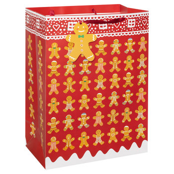 Torebka Prezentowa, Joyful Xmas, Pierniczki, Rozmiar L - Empik