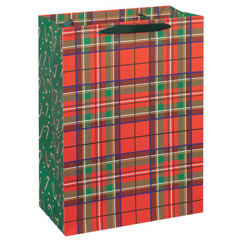Torebka Prezentowa, Joyful Xmas, W Kratkę, Rozmiar L - Empik
