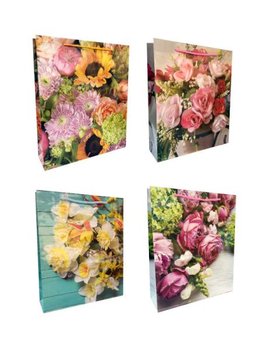 Torebka prezentowa laminowana Kwiaty 128g 002L 31,5x39,5x9cm p12, cena za 1szt - JU-PITER
