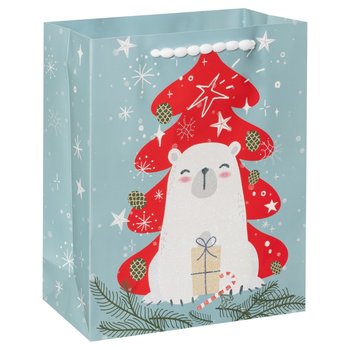 Torebka Prezentowa, Santa's Factory, Choinka, Czerwona, Rozmiar M - Empik