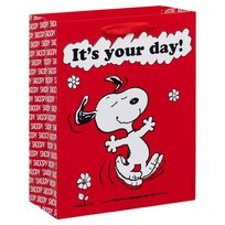 Torebka prezentowa, Snoopy, It's your day!, rozmiar S