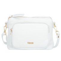 Torebka Skórzana 3 komory Vezze Ventana Biała