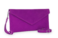 Torebka Skórzana Kopertówka Vera Pelle Fuksja