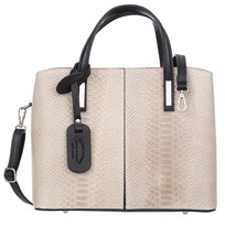 Torebka Skórzana Kuferek Vezze Rara Beżowa