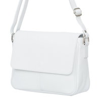 Torebka Skórzana Vera Pelle Bafta Biała