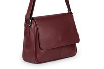 Torebka Skórzana Vera Pelle Bafta Bordowa