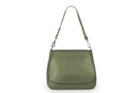 Torebka Skórzana Vera Pelle Dritto Oliwka