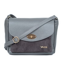 Torebka Skórzana Vezze Valva Szara