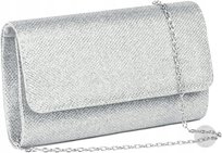 TOREBKA WIECZOROWA SREBRNA BŁYSZCZĄCA KOPERTÓWKA WIZYTOWA NA ŚLUB WESELE Inna marka
