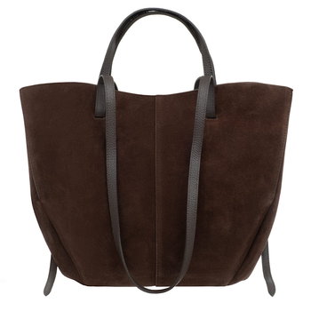 Torebka z Saszetką Zamszowa Vezze Tazza Choco - Vezze