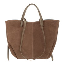 Torebka z Saszetką Zamszowa Vezze Tazza Taupe