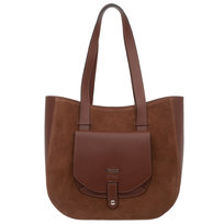 Torebka Zamszowa Vezze Copertina Brązowa