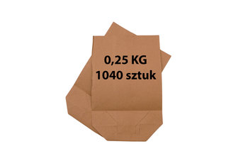 Torebki papierowe krzyżowe ekologiczne trwałe poj. 0,25kg 1040 sztuk - Onyellow