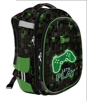 Tornister szkolny dla chłopca, gry Dark Game, zielony, St.Right - St.Right