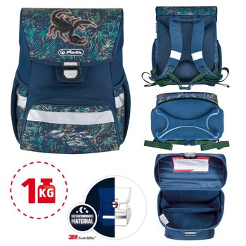 Tornister szkolny dla dzieci, rośliny, granatowy, Herlitz Scorpion - Herlitz