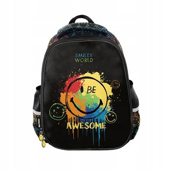 Tornister szkolny dla dzieci, Smiley, czarny, Paso - Paso