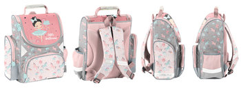 Tornister szkolny dla dziewczynki,  Ballerina, jasnoszary, Paso - Paso