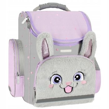 Tornister szkolny dla dziewczynki, królik, szary, Starpak, Rabbit - Starpak