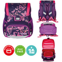 Tornister szkolny dla dziewczynki, motyl, fioletowy, Herlitz Loop Butterflies