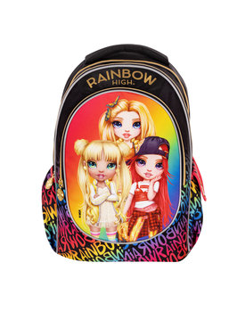 Tornister szkolny dla dziewczynki, Rainbow High Golden Style, czarny, Ultra Lekki Ergo Back  Ab340 - Rainbow High