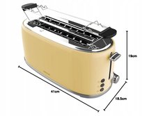 Toster Cecotec Toast&Taste 1600 Retro Double Beige żółty/złoty 1630 W CECOTEC