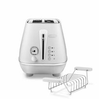 Toster ICONA CAPITALS srebrny 900 W 18,5x32x20,5 cm DeLonghi