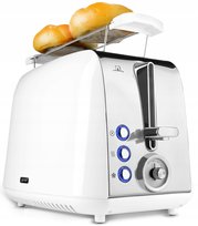 Toster Yoer 925W biały/chrom Tacka +Ruszt na bułki 7 poziomów +Rozmrażanie Yoer