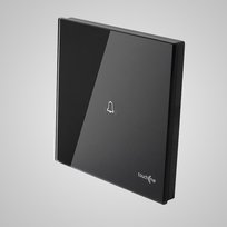 Touchme Duży panel 86x86mm szklany, dzwonek, czarny TM713B TOUCHME