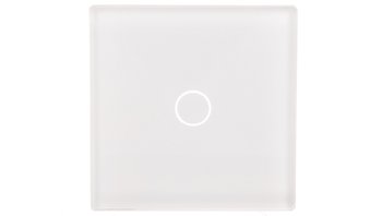 TouchMe Mały panel szklany, łącznik pojedynczy, biały TM530W - TOUCHME