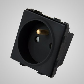 Touchme TM625B Gniazdko z bolcem, modułowe, czarne - Inny producent