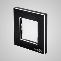 Touchme TM628B Ramka 1-krotna 86x86mm aluminium, czarna. TOUCHME
