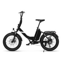 Touroll S3 Składany Rower Elektryczny 450W 40Nm Bateria 468Wh 65km 7 Biegów Shimano Opony 20"x3.0" Niska Ramka Czarny Touroll
