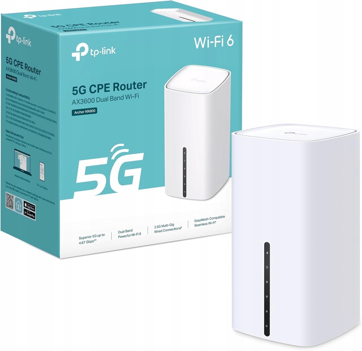 TP-Link Archer NX600 Router 5G Wi-Fi 6 AX3600 2.5G WAN LAN Plug Play 5G ...